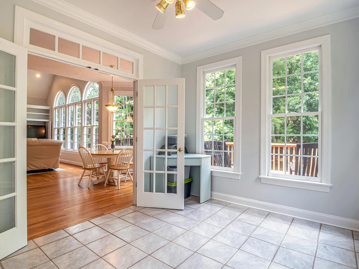 Freshly painted door close-up by Cotswolds Decorators