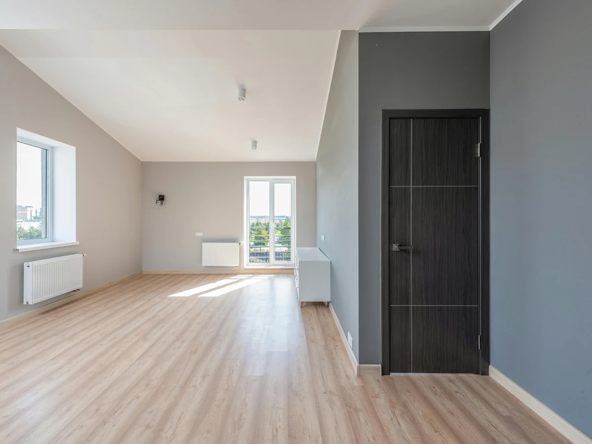 Interior painting empty room in grey tones in the Cotswolds by Cotswolds Decorators